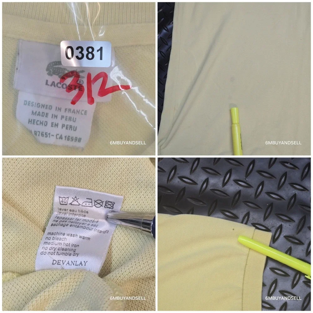 Lacoste measurements approx